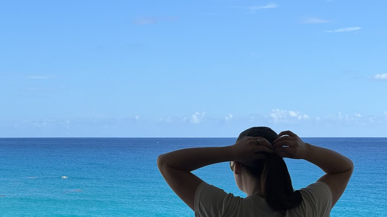 Looking out over a turquoise Caribbean sea